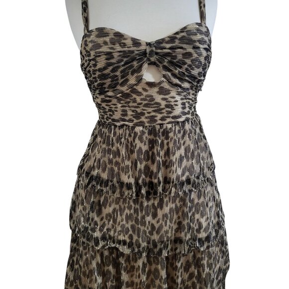 Emeral Sundae Juniors' Animal Printed Cutout Short Fit & Flare‎ Dress size M - Picture 5 of 5